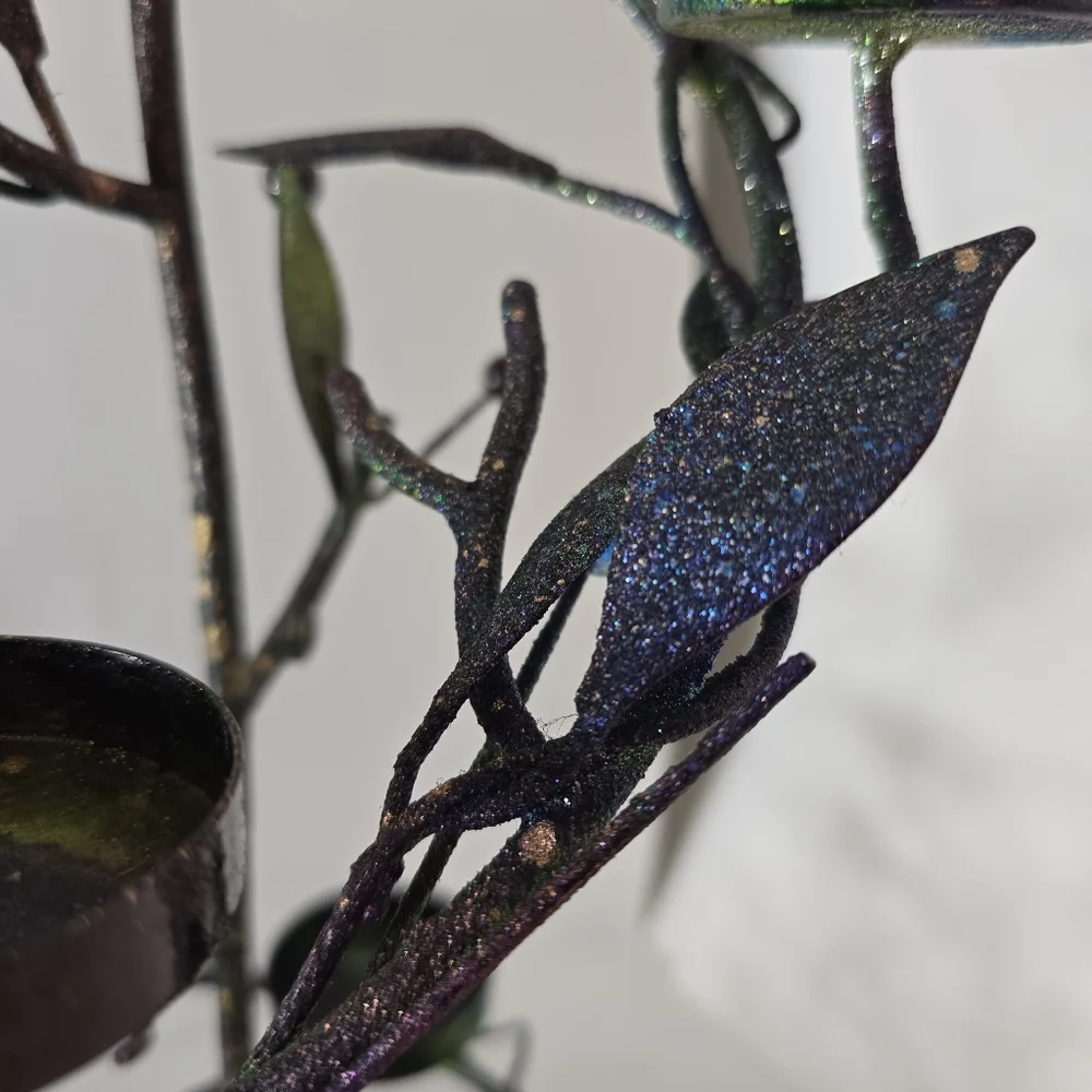 HANDCRAFTED Upcycled Metal Tea Light Candle Holder HANDPAINTED Table Art Decor - Picture 11 of 17